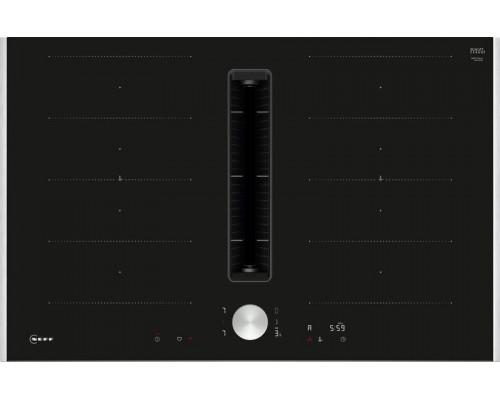 Neff Neff V68TTX4L0, płyta  z okapem, 80 cm, czarna, ramka stalowa