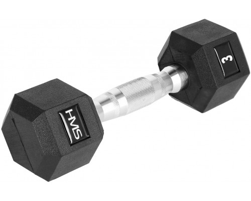 HMS ‎‎Hantel Hex Pro rubberized 1 x 3 kg