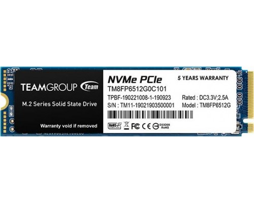 SSD TeamGroup MP33 512GB M.2 2280 PCI-E x4 Gen3 NVMe (TM8FP6512G0C101)