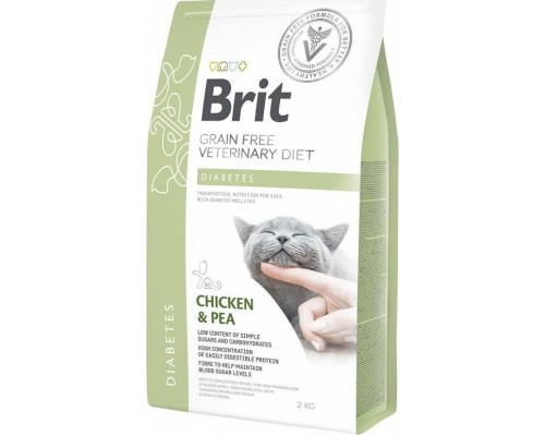 Brit Grain-free Veterinary Diet Diabetes - sucha karma dla kotów leczonych na cukrzycę 2 kg
