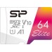 SD  Silicon Power Elite MicroSDXC 64 GB Class 10 UHS-I/U1 A1 V10 (SP064GBSTXBV1V20SP)