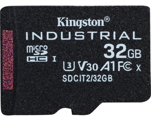 SD  Kingston Industrial MicroSDHC 32 GB Class 10 UHS-I/U3 A1 V30 (SDCIT2/32GBSP)
