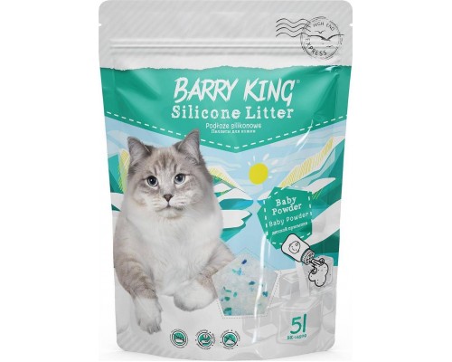Barry King Barry King Podłoże Baby Powder 5l Silicone Dla Kota