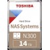 Toshiba N300 (retail) 14TB 3.5'' SATA III (6 Gb/s)  (HDWG31EEZSTA)