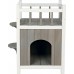 Trixie Nature house with a balcony cat, 45 × 65 × 45 cm, white/gray