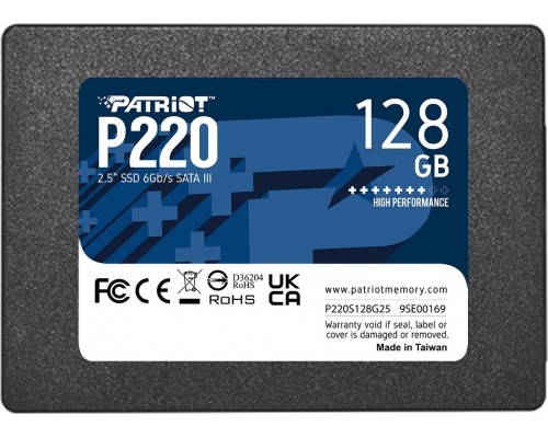 SSD Patriot P220 128GB 2.5" SATA III (P220S128G25)