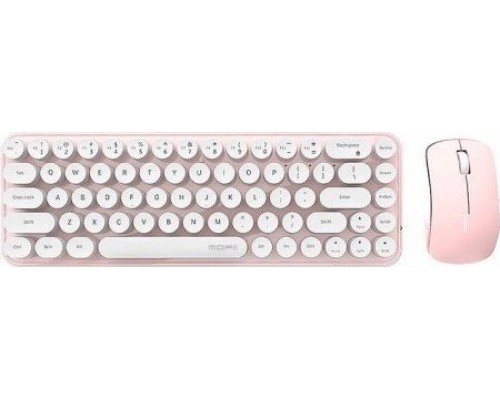 Mofii Bezprzewodowy zestaw klawiatura + myszka MOFII Bean 2.4G (Biało-Rose)