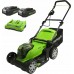   Greenworks 2x24V   41cm G24X2LM41K2x  Charger Dual + 2 aku 2Ah