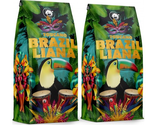 Blue Orca Coffee KAWA ZIARNISTA BRAZILLIANA TOUCANO - 2x1KG Świeżo Palona - 100% ARABICA