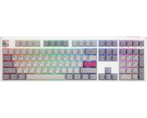 Ducky Ducky One 3 Mist Grey Gaming Keyboard, RGB LED - MX-Silent-Red (US)