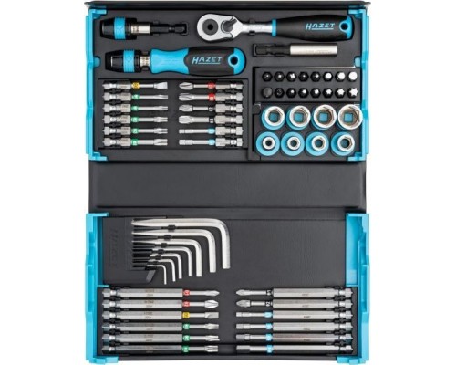 Hazet Hazet SmartCase socket and bit set 2200SC-32, 59 pieces (black/blue, 1/4, with reversible ratchet)
