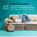 MeowBaby Aesthetic Sztruksowa sofa dziecięca Prem
