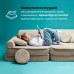 MeowBaby Aesthetic Sztruksowa sofa dziecięca Prem