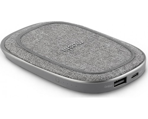 Moshi Porto Q 5K Portable Battery with Built-in Wireless Charger - Nordic Gray