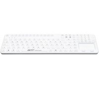 Gett GETT GCQ Cleantype Prime Panel+ Silikonowa klawiatura do zabudowy z podświetleniem, touchpadem i blokiem NUM IP65 USB Kolor: biały Układ: DE