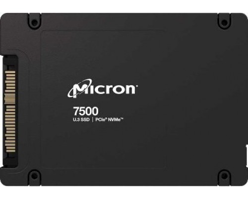 SSD Micron Micron 7500 PRO - SSD - Read Intensive - verschlusselt - 960 GB - intern - 2.5" (6.4 cm) - U.3 PCIe 4.0 (NVMe) - 256-Bit-AES, 3072-Bit-RSA, FIPS 140-3 Level 2, 208-bit RSA - TCG Opal Encryption 2.01