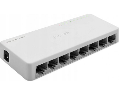 Switch Qoltec    8 x port RJ45 | 1000Mbps | Fast      Ethernet | LAN