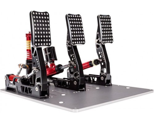 Simagic Simagic P2000 Hydraulic 3-Pedal Set, 200KG Loadcell - Crimson Edition one siwith e