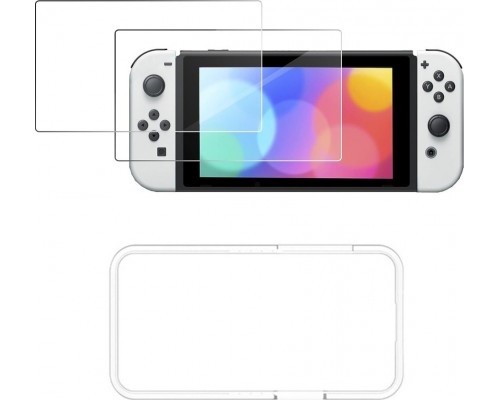 Braders 2x Swith kło Hartowane + Set Montażowy for Nintenfor Switch 2019