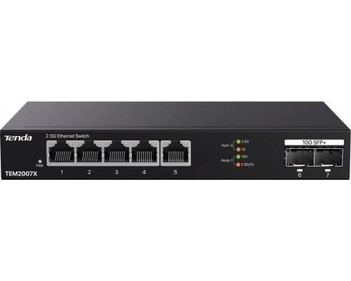 ML Switch  Tenda TEM2007X 5x2,5GbE 2x10G SFP+