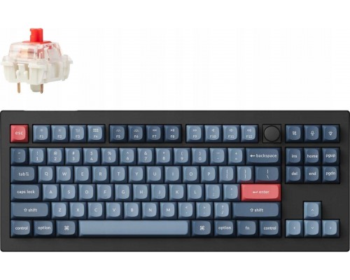 Keychron - V3 Max QMK/VIA Wireless Custom Mechanical  -  Fully Assembled Knob Red