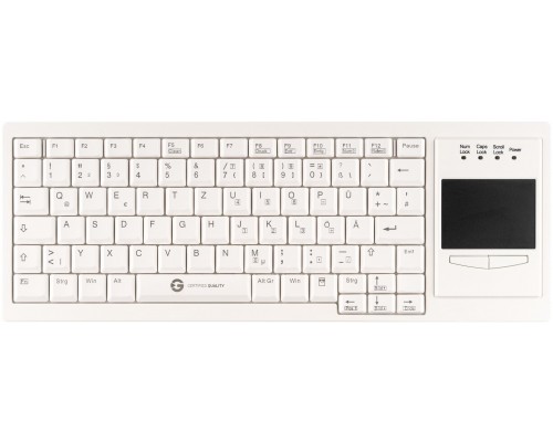 Gett GETT Cleantype Xtra Touch WL bezprzewodowa klawiatura mit Touchpad kolor biały układ DE