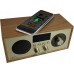 Radio przenośne Brda FM/BT/USB akum.2200mAh,10W,indukcyjne telefonu,jasny brąz/złote