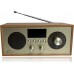 Radio przenośne Brda FM/BT/USB akum.2200mAh,10W,indukcyjne telefonu,jasny brąz/złote
