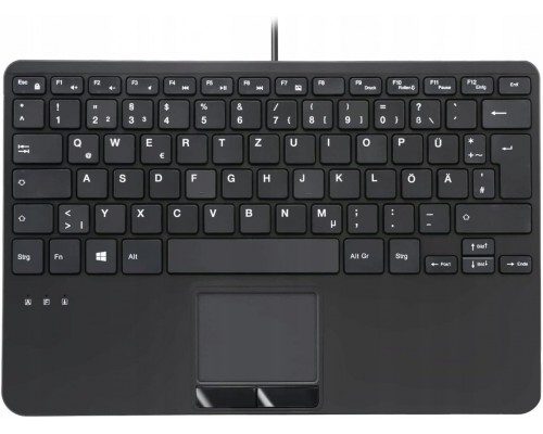 Perixx PERIBOARD-525 DE B Mini-USB-klawiatura z touchpadem czarny