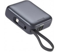 Swissten Power Bank 10000 mAh with Built-In Cables USB-C and Lightning