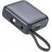 Swissten Power Bank 10000 mAh with Built-In Cables USB-C and Lightning