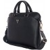 Bag Guess Grained Zipper Pocket Triangle Logo 15" black