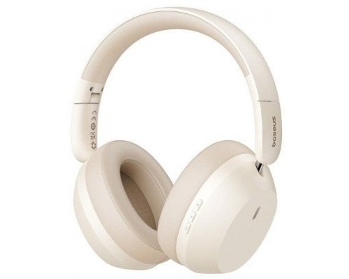 Baseus Bass 35 Max Przewodowy i Opaska na głowę Muzyka USB Type-C Beżowy