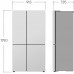LG Refrigerator | GSLC41PYPE | Energy efficiency class E | Free standing | Side by side | Height 179 cm | Fridge net capacity 420 L | Freezer net capacity 221 L | Display | 36 dB | Grey