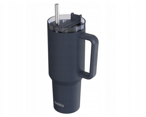 Quokka Stream -   of steel stainlessj 1200 ml with a straw (Graphite)