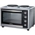 Oven w/hotplates, 60L, steel