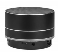 MANHATTAN Metallic LED-Bluetooth- buntes Licht Bedienelemente USB-A-Port MicroSD-Kartenslot 3,5mm-Klinkenbuchse schwarz
