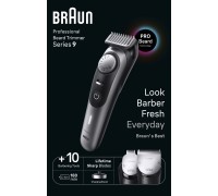 Braun BeardTrimmer BT9420, Washable, Battery, Black, Grey
