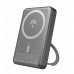 Dudao K28 10000mAh PD 22.5W z MagSafe z metalową obudową i pierścieniem-podstawką - gray