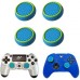 Gripy Nakładki for pada PS3 PS4 PS5 Xbox Gumki Analog Blue, Green 4x