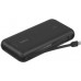RivaCase 20 000 mAh, 30W, wbudowany kabel USB-C, USB-C, USB-A, Black (BPB024HQBK)