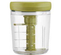 Tefal K16441 Jamie Oliver Chop & Shaker | ohne Strom | Fassungsvermögen: 450 ml | Multizerkleinerer | Universalzerkleinerer für Gemüse, Obst, Zwiebeln, Nüsse, Knoblauch | weiß/grün