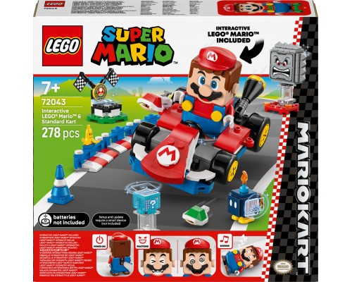 LEGO Super Mario Mario Kart™ — Interaktywna figurka LEGO® Mario™ i Standard Kart (72043)
