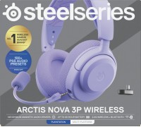 SteelSeries do gier | Arctis Nova 3PW | Bluetooth | Over-Ear | Mikrofon | Noise canceling | Bezprzewodowe | Lavender