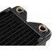 Phobya R27-S480 Radiator, 480 mm Radiator, 18 FPI, Kupferlamellen, 2x G1/4-Zoll-Anschlüsse – schwarz