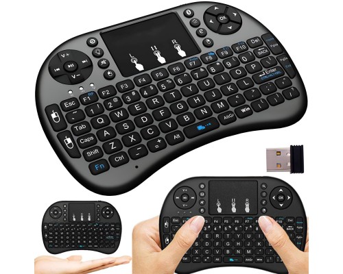 Retoo Mini klawiatura bezprzewodowa z touchpadem podświetlana do Smart TV BT Mini klawiatura bezprzewodowa z touchpadem podświetlana do Smart TV BT