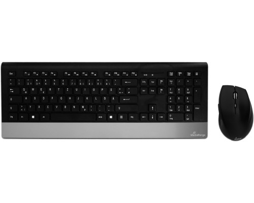 MediaRange Zestaw klawiatury bezprzewodowej i myszy QWERTY GR