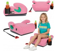 FMonroe FOTELIK SAMOCHODOWY Podkładka siedzenia pink pikowana R129 125-150 CM
