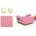 FMonroe FOTELIK SAMOCHODOWY Podkładka siedzenia pink pikowana R129 125-150 CM