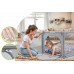 King Kids KOJEC DZIECIĘCY 140x140 cm PLAC ZABAW SUCHY BASEN UCHWYTY I 50 PIŁEK